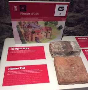 Accessible Bricks to feel in Colchester Castle